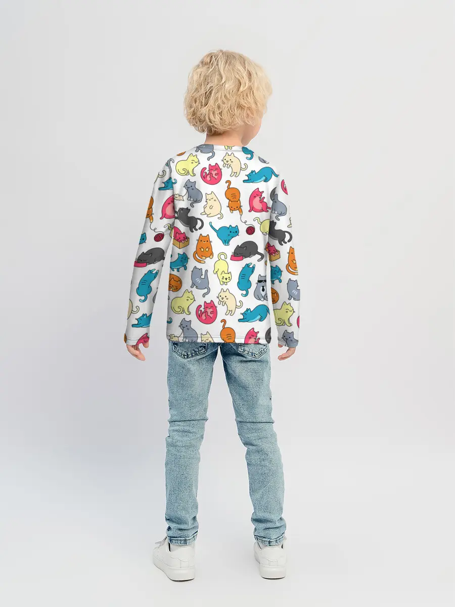 Детский лонгслив / Кошачья стая