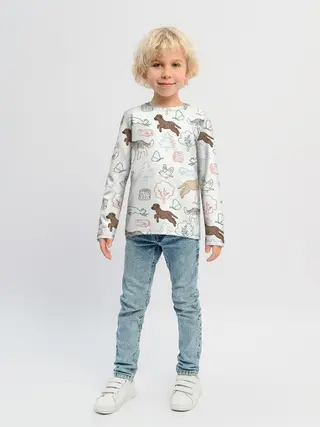 Детский лонгслив / Рисунок домашних любимцев