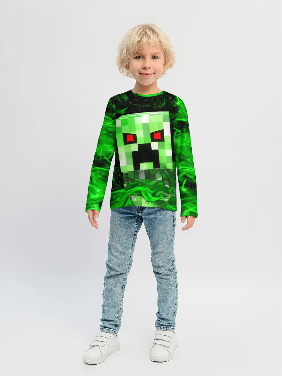 Детский лонгслив / MINECRAFT CREEPER