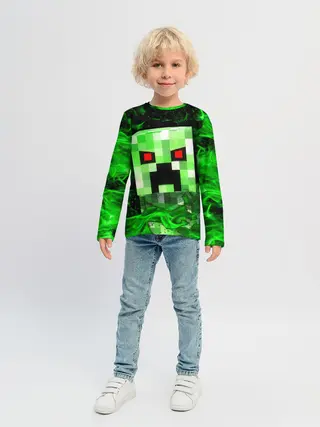 Детский лонгслив / MINECRAFT CREEPER