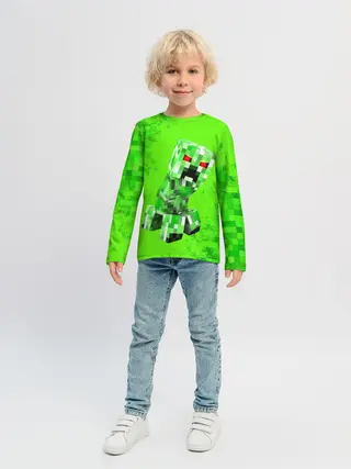 Детский лонгслив / MINECRAFT CREEPER