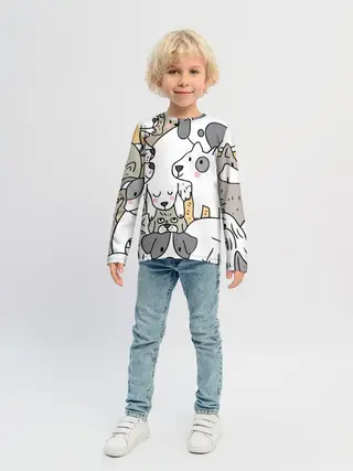 Детский лонгслив / Собачье собрание