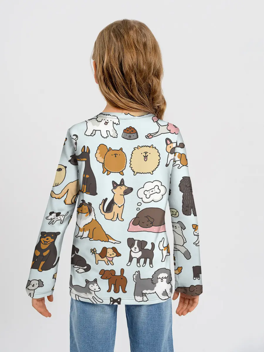 Детский лонгслив / Собаки
