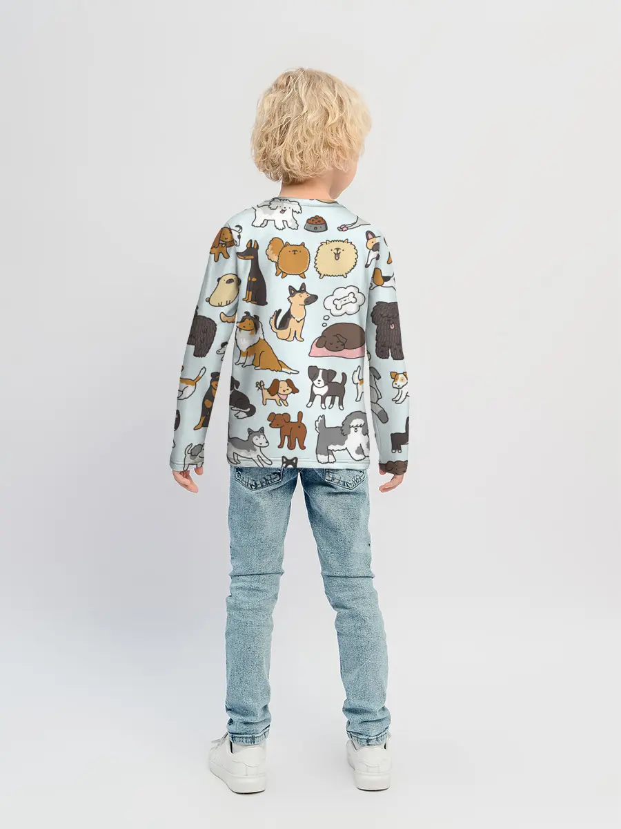 Детский лонгслив / Собаки