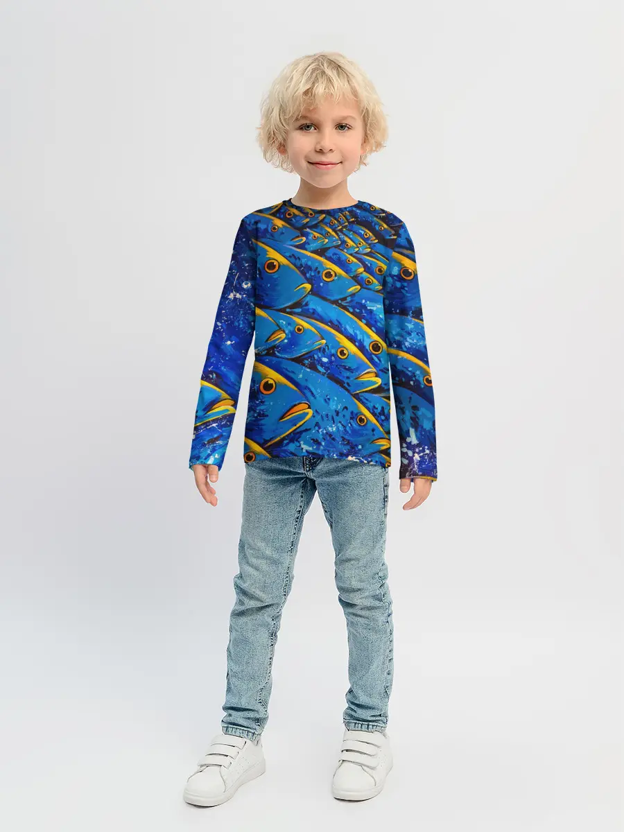Детский лонгслив / Рыбалка