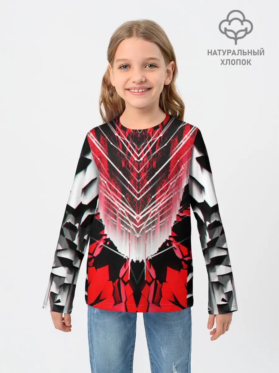 Детский лонгслив / STRIPES GEOMETRY