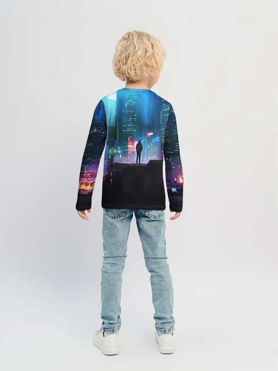 Детский лонгслив / CITY NEON