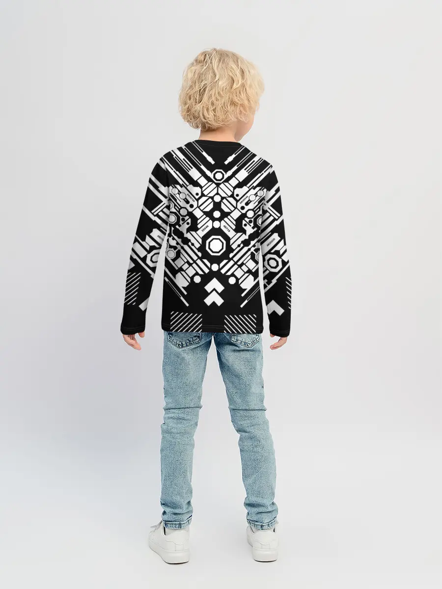 Детский лонгслив / двигатель киберпанк