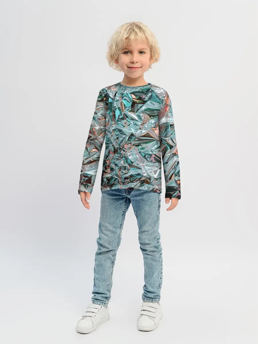 Детский лонгслив / Голографическая фольга