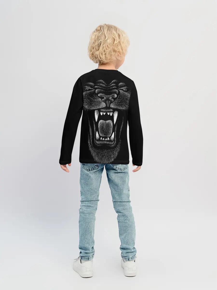 Детский лонгслив / Черная пантера