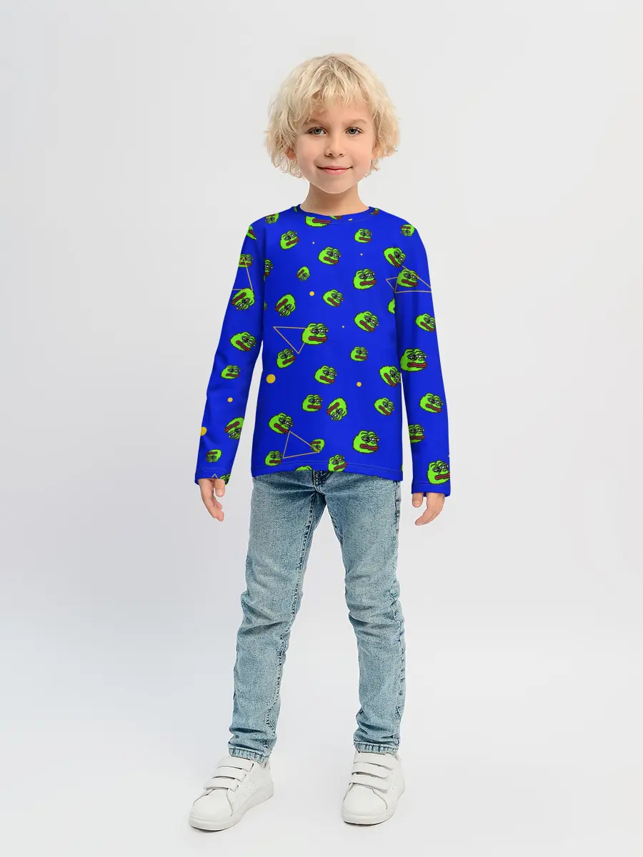 Детский лонгслив / Лягушка Пепе