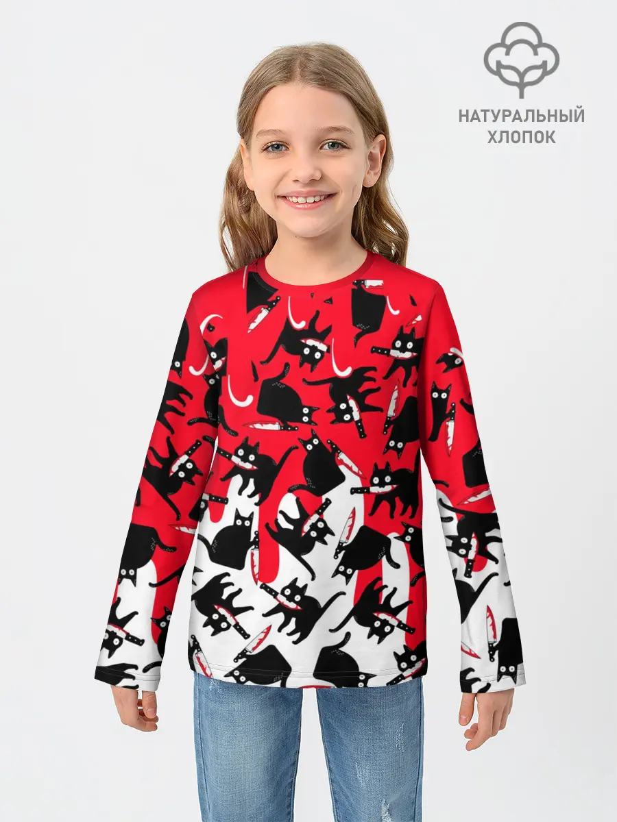 Детский лонгслив / WHAT CAT