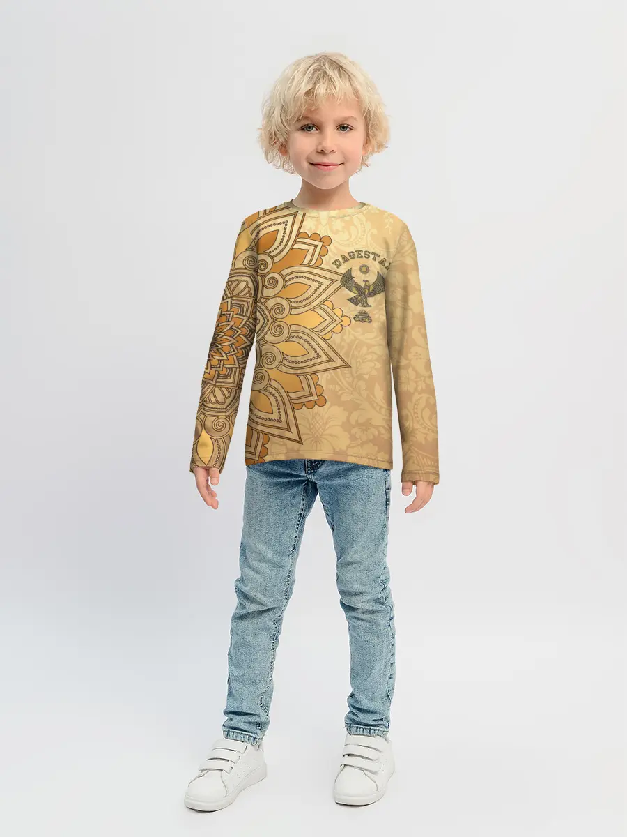 Детский лонгслив / Дагестан в золоте