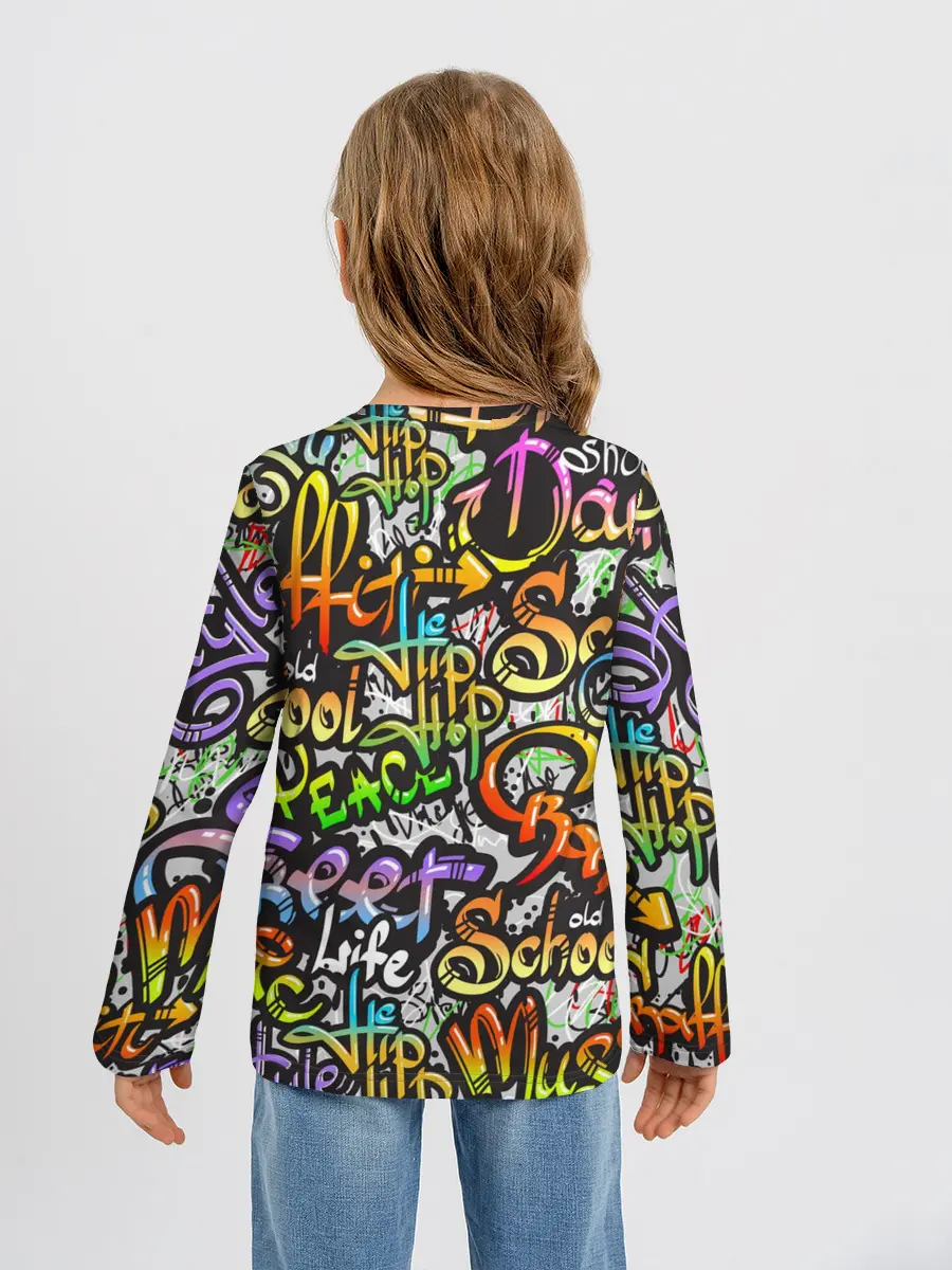 Детский лонгслив / Уличные граффити