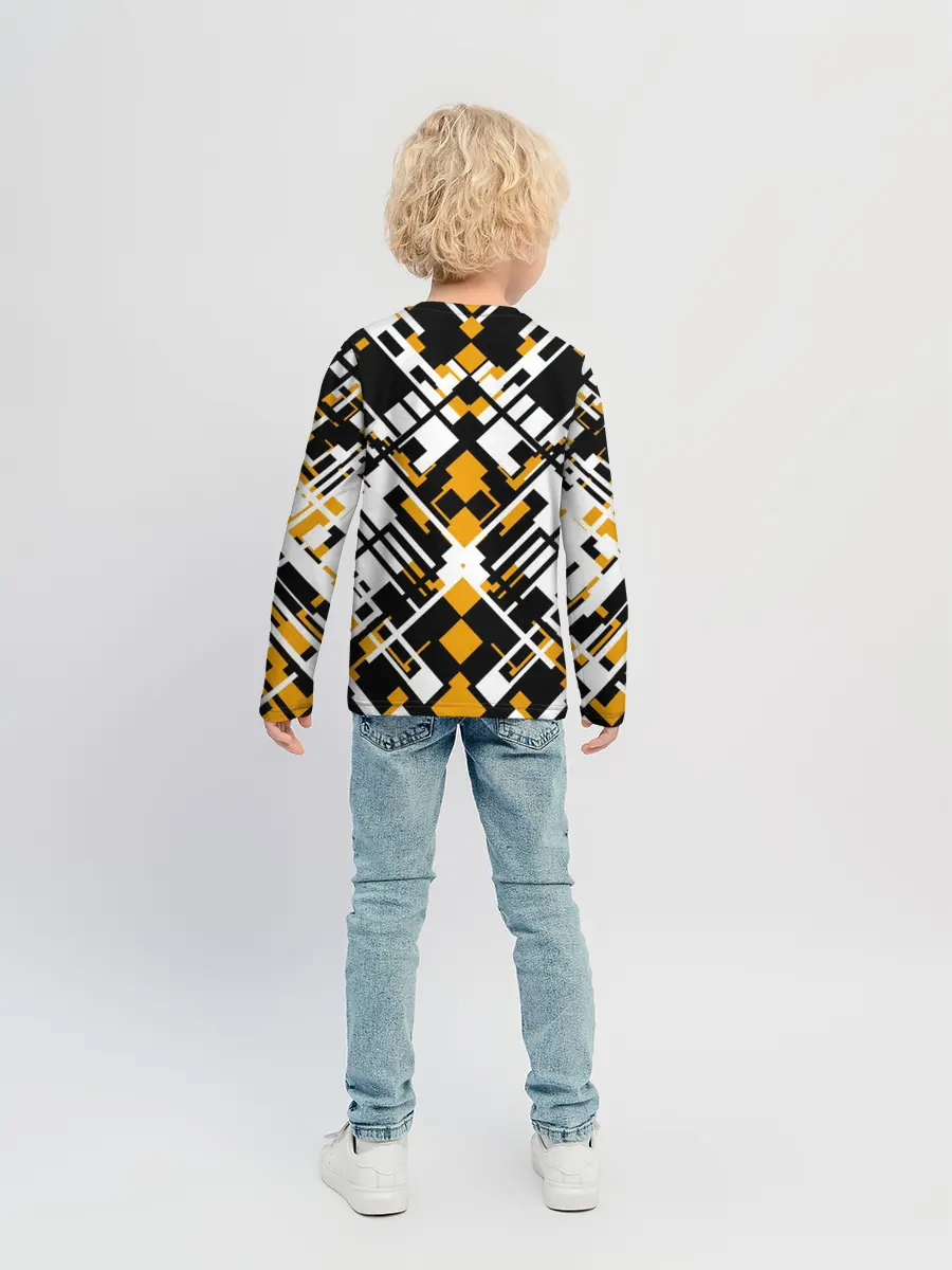 Детский лонгслив / КИБЕРПАНК,ФАНТАСТИКА,ГЕОМЕТРИЯ