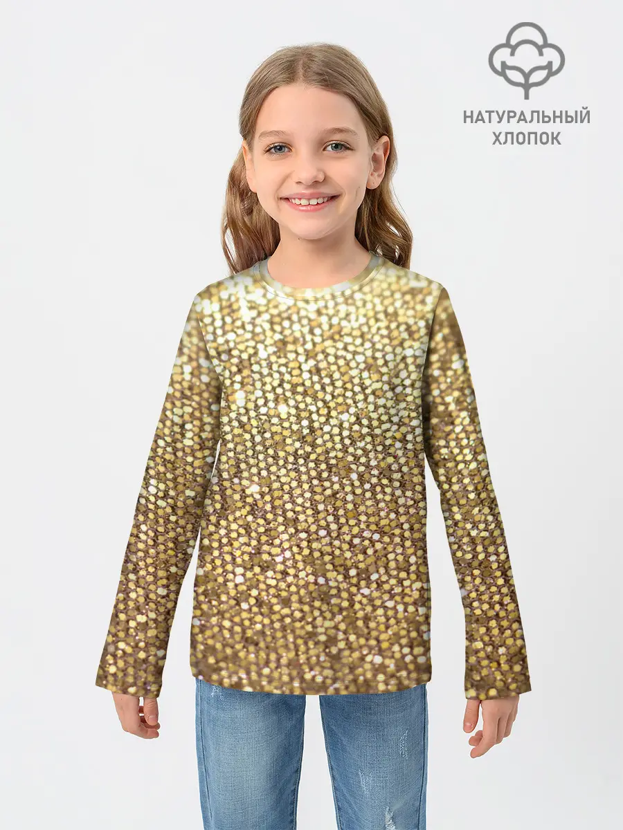Детский лонгслив / Блёстки