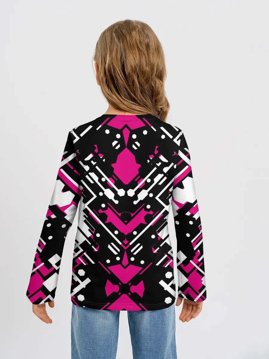 Детский лонгслив / КИБЕРПАНК,ФАНТАСТИКА,КРАСНЫЙ