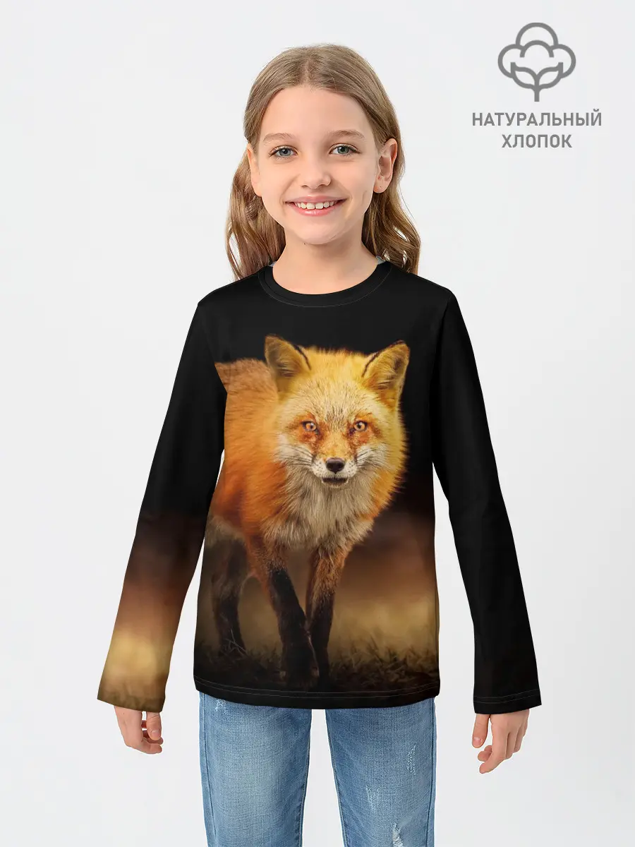 Детский лонгслив / Лиса