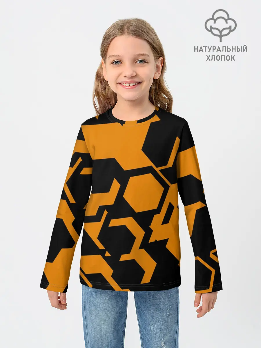 Детский лонгслив / КИБЕРПАНК, жёлтый