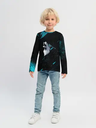 Детский лонгслив / Sky Wolf