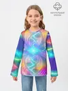 Детский лонгслив / Узоры / Абстракция /Неон
