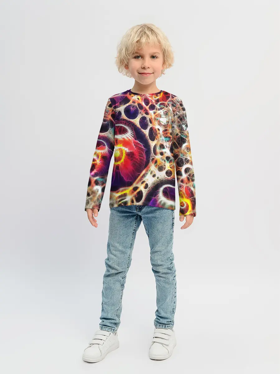 Детский лонгслив / Абстракция / Психоделика