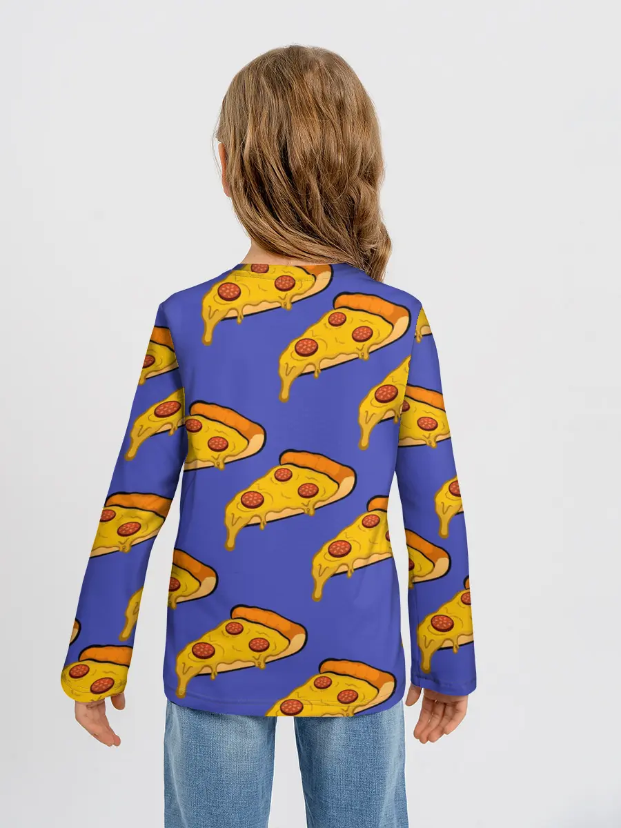 Детский лонгслив / Кусочки пиццы