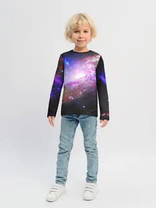 Детский лонгслив / Космическая спираль
