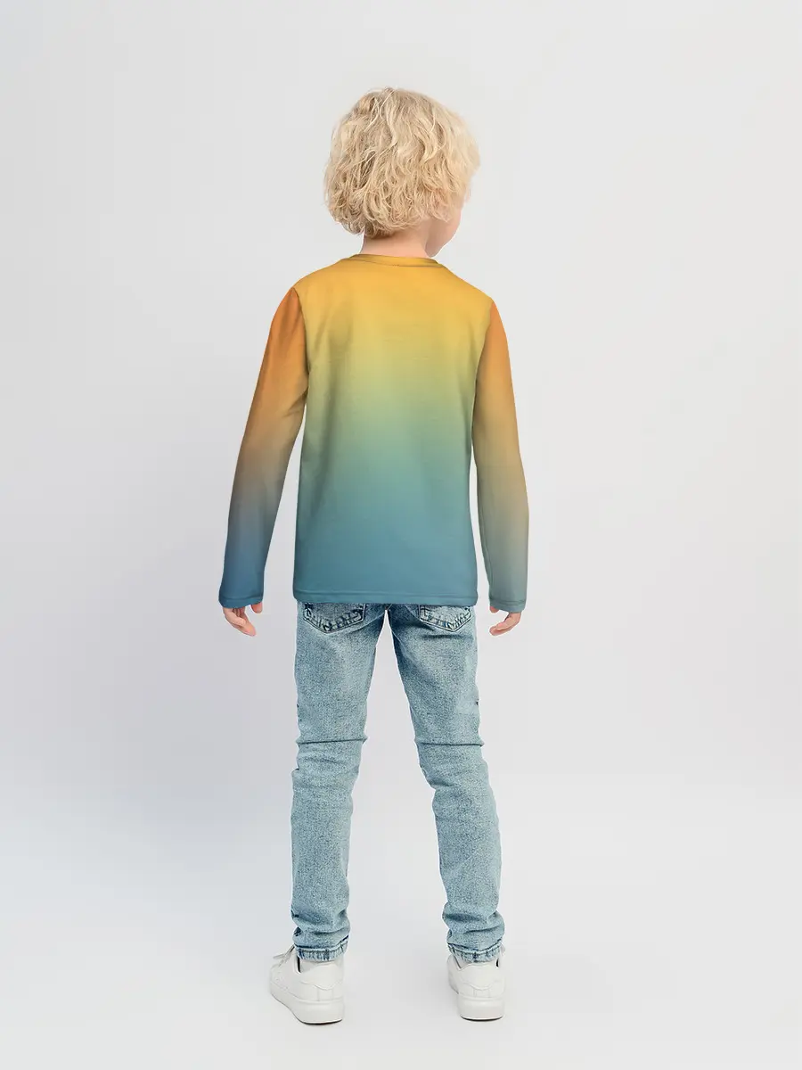 Детский лонгслив / Мягкий летний градиент