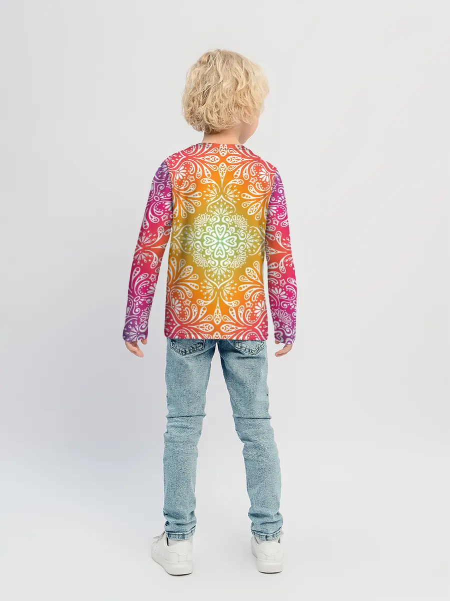 Детский лонгслив / Цветочный узор