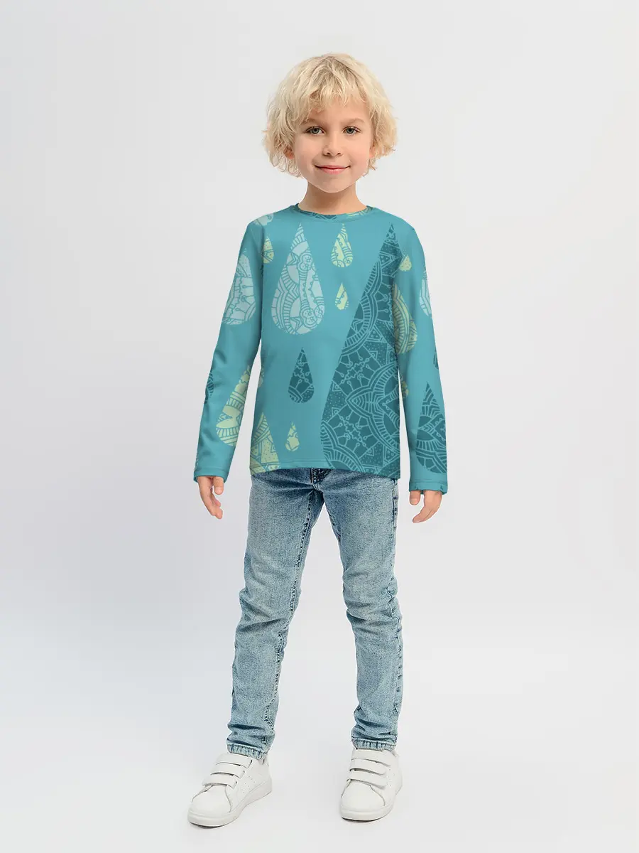 Детский лонгслив / Лесной узор