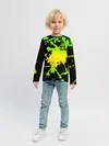 Детский лонгслив / KILLA зеленые брызги