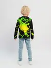 Детский лонгслив / KILLA зеленые брызги