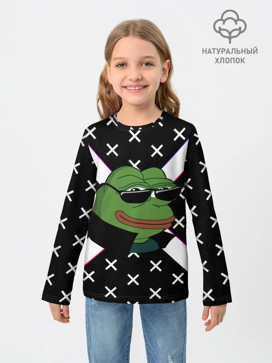 Детский лонгслив / Pepe в очках EZ