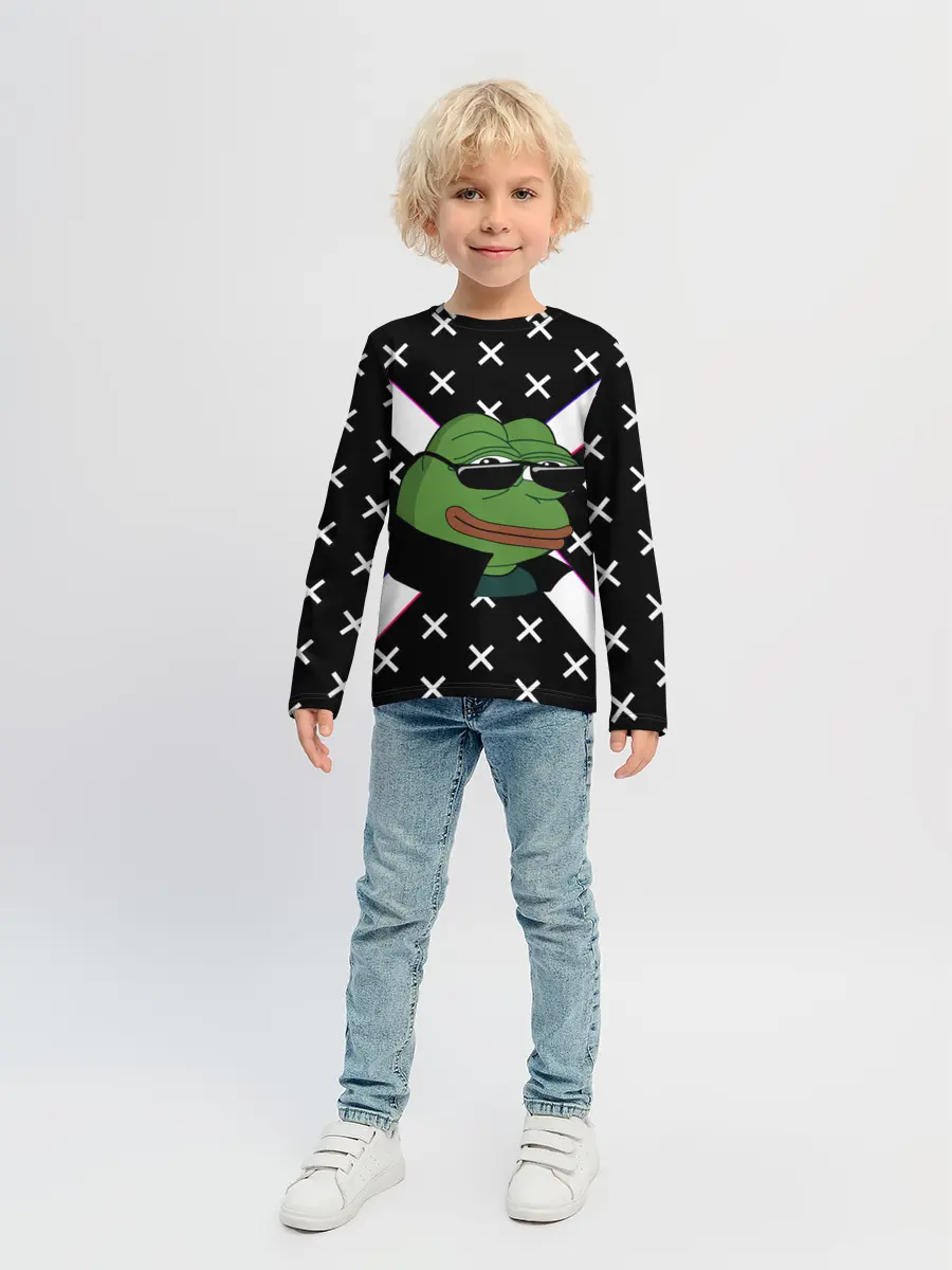 Детский лонгслив / Pepe в очках EZ