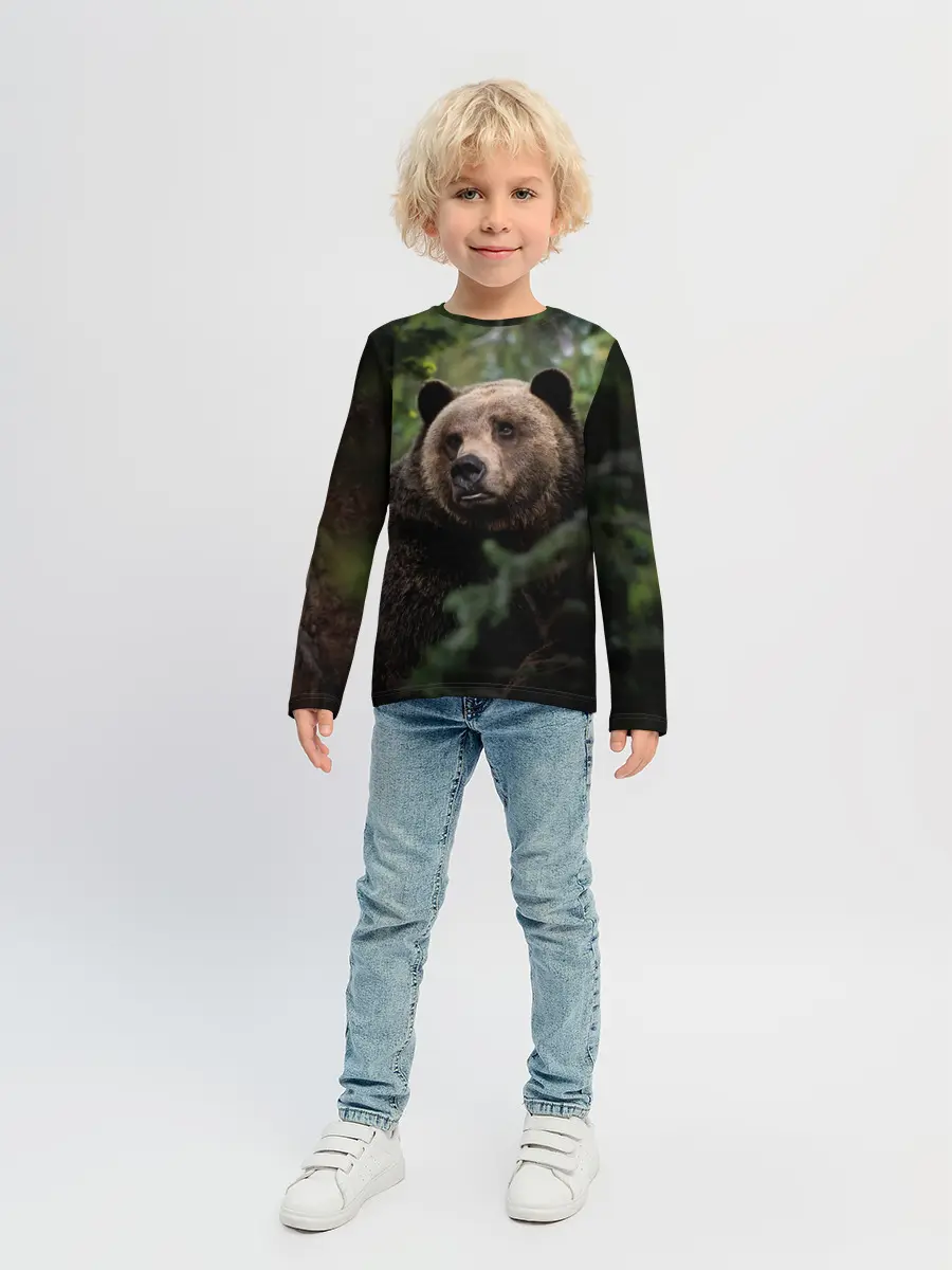 Детский лонгслив / Медведь