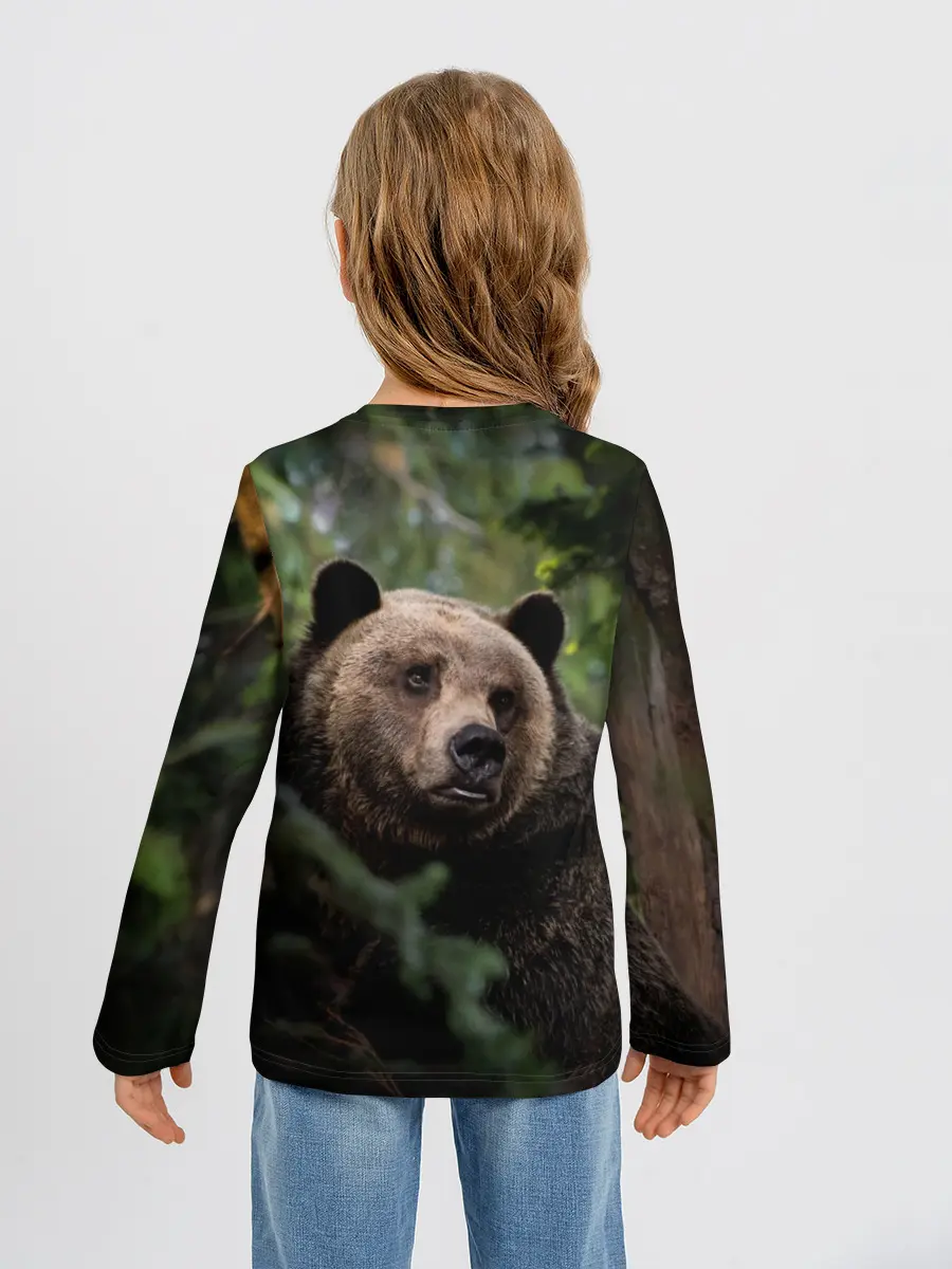 Детский лонгслив / Медведь