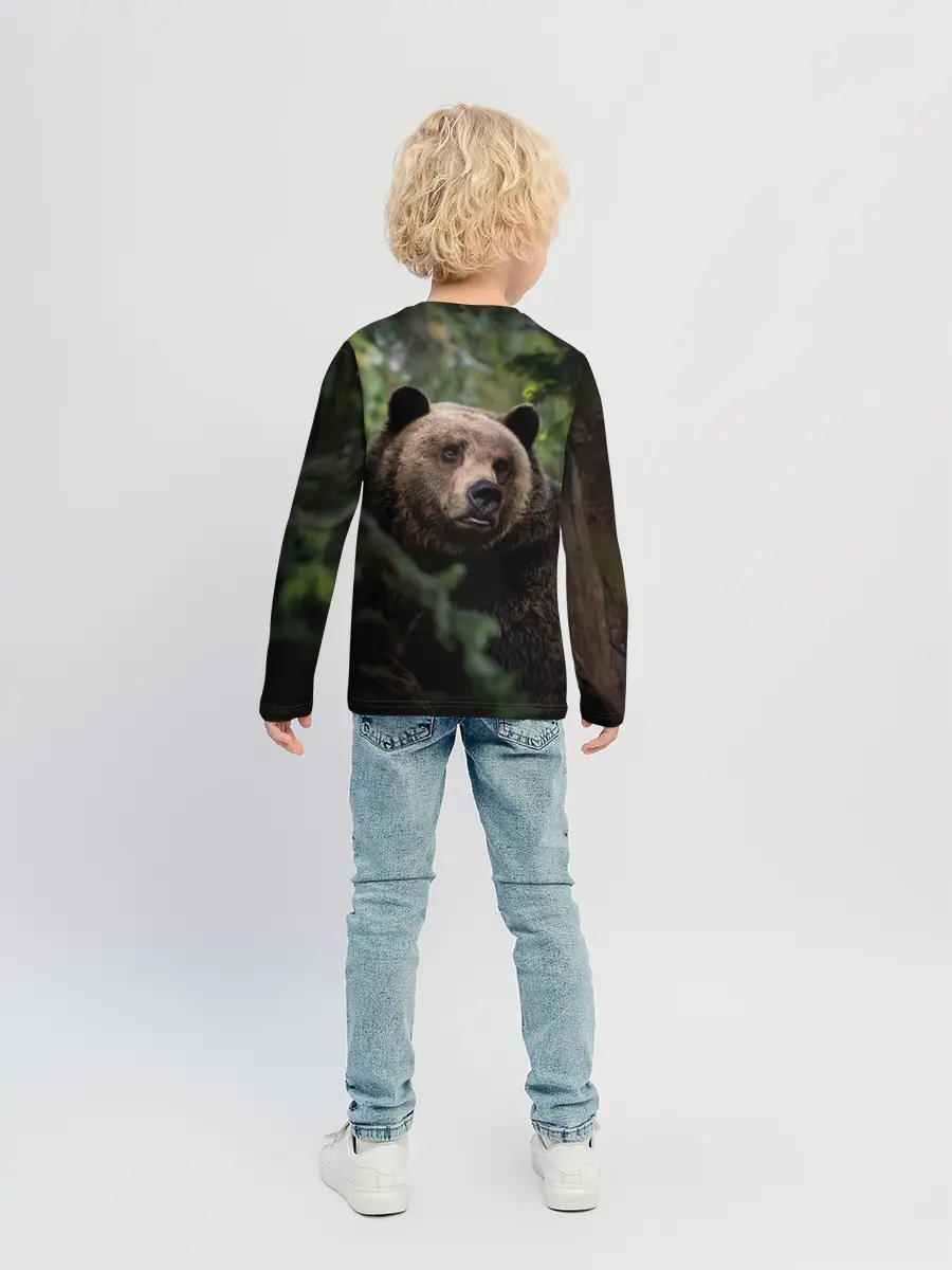 Детский лонгслив / Медведь