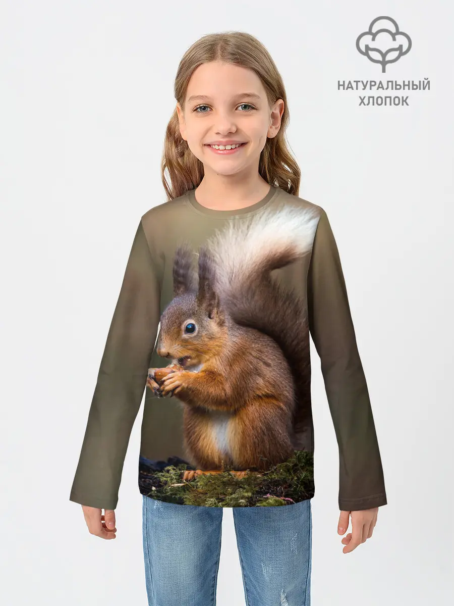 Детский лонгслив / Белка