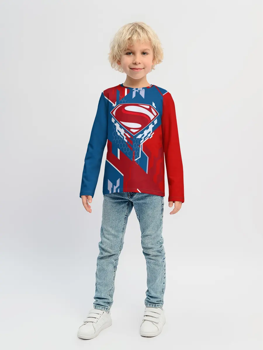 Детский лонгслив / Знак Супермен
