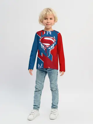 Детский лонгслив / Знак Супермен