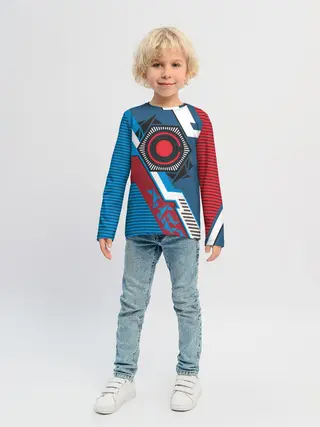 Детский лонгслив / Cyborg logo