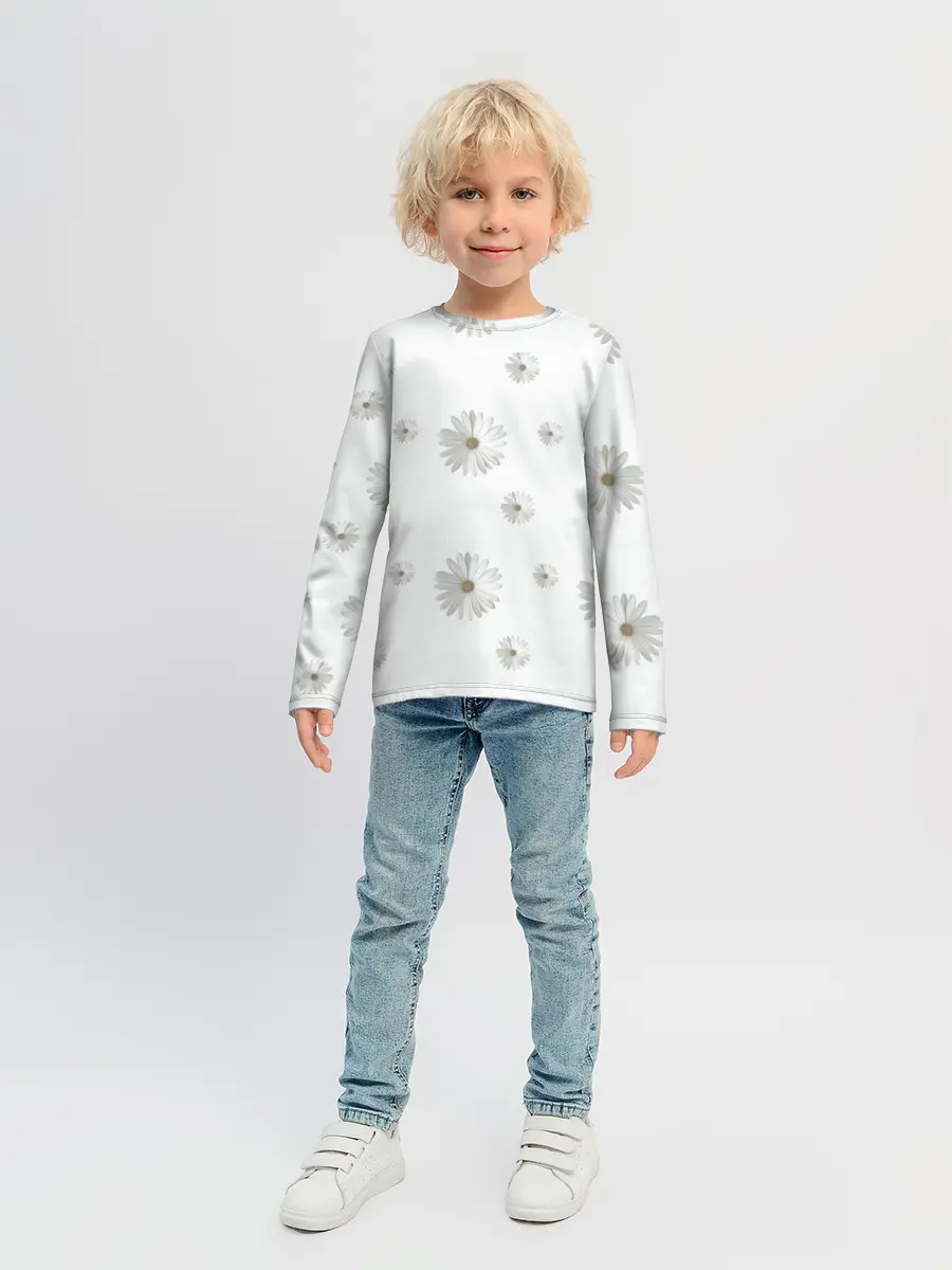 Детский лонгслив / Ромашки