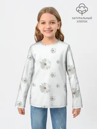 Детский лонгслив / Ромашки