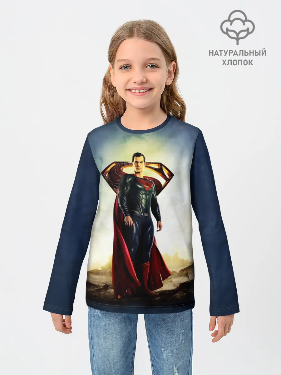 Детский лонгслив / Superman