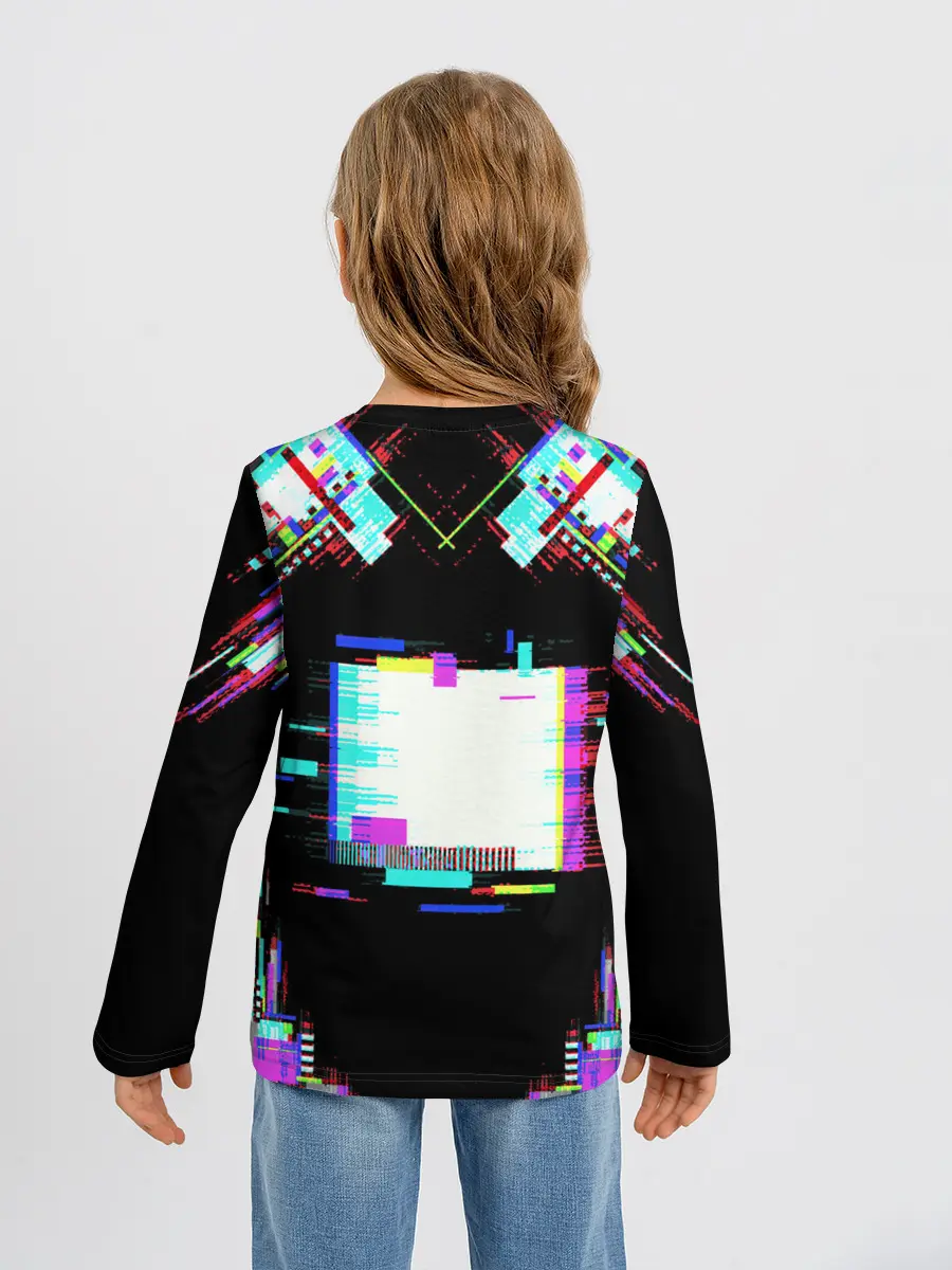 Детский лонгслив / Glitch VHS