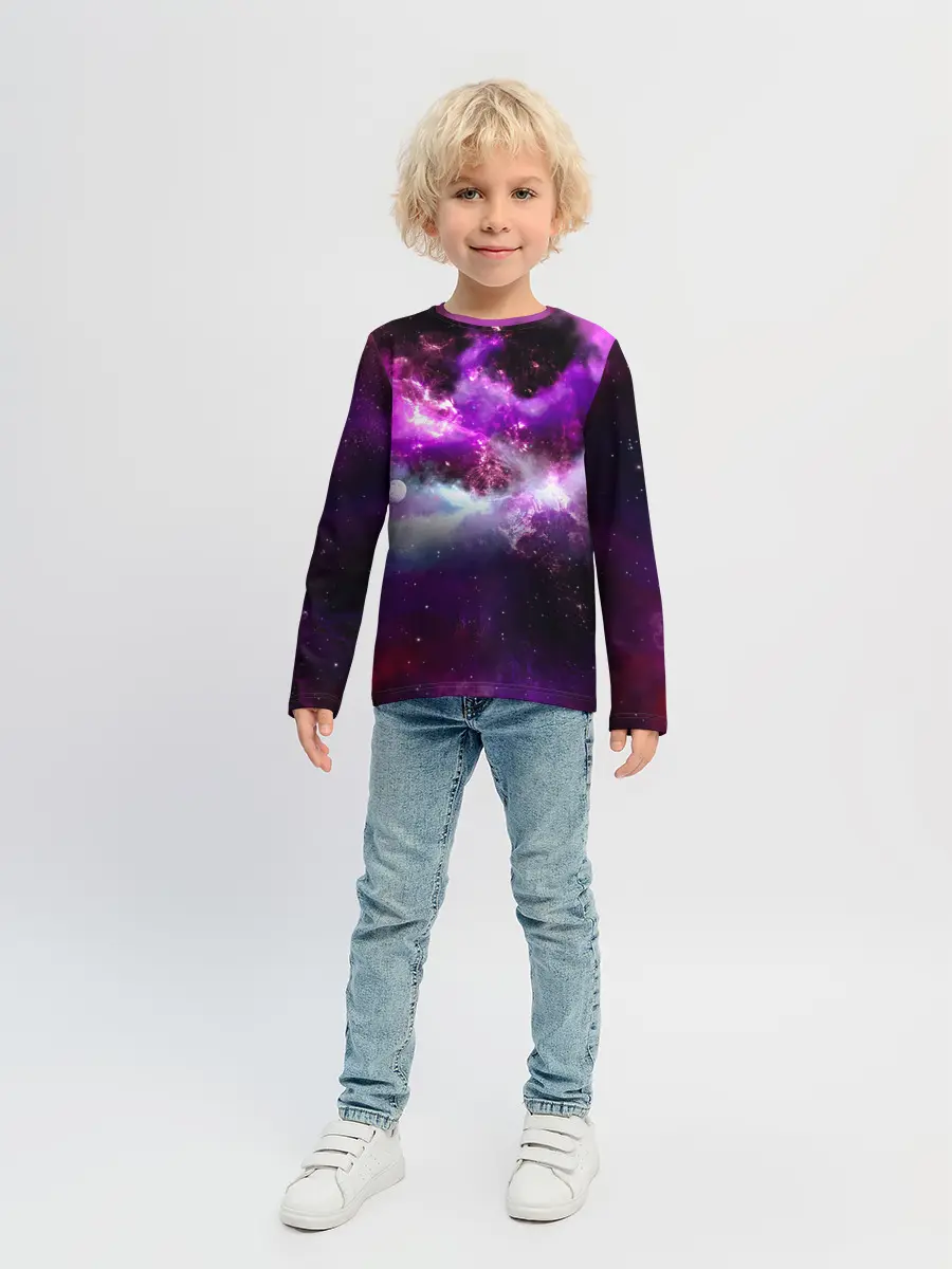 Детский лонгслив / Космическое небо