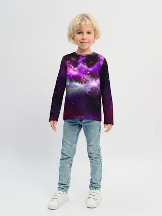 Детский лонгслив / Космическое небо