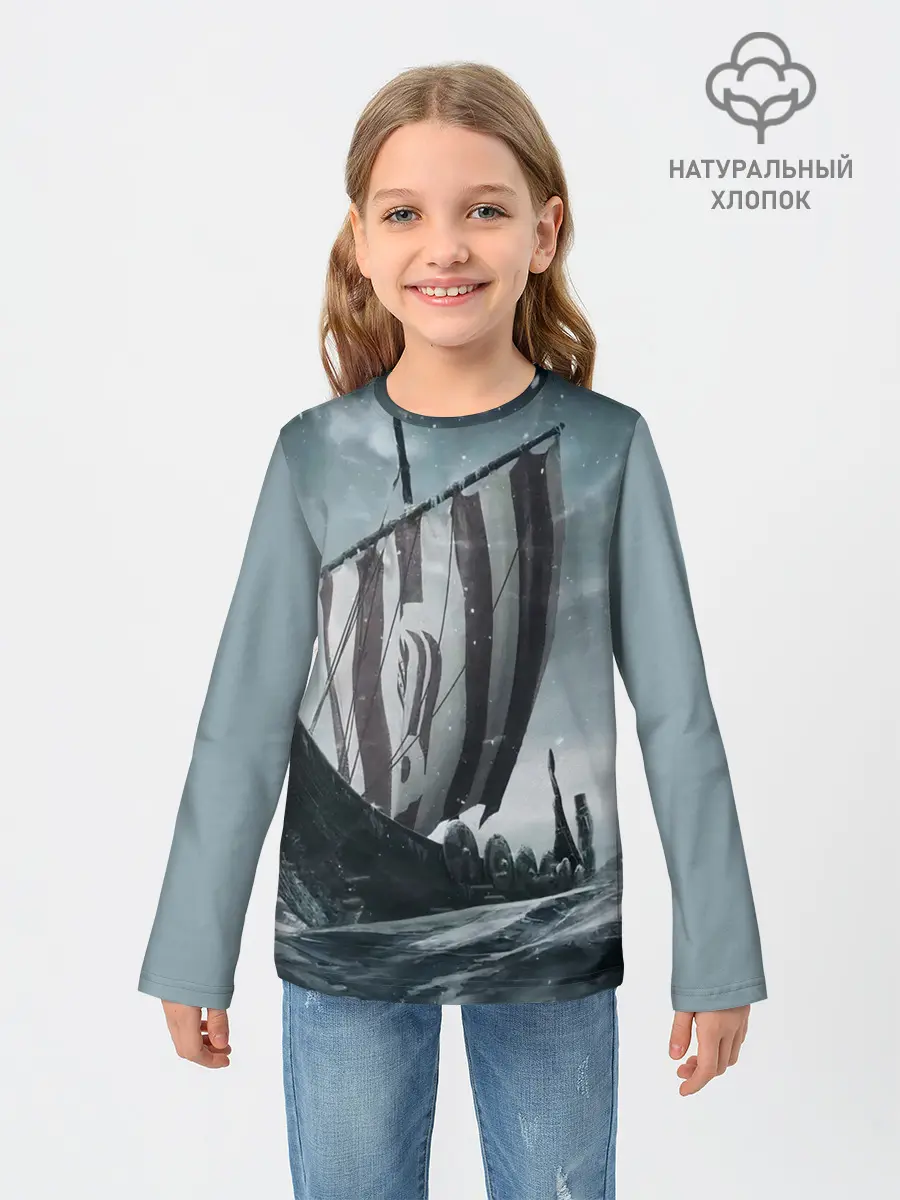 Детский лонгслив / Викинги