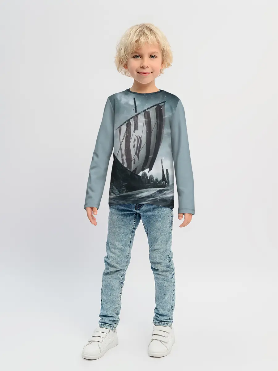 Детский лонгслив / Викинги